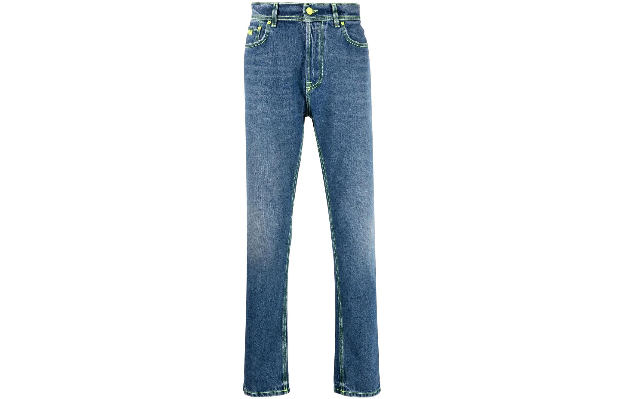 MSGM Mid-Rise Straight Jeans Blue  Denim. 3240MP59L227276-88