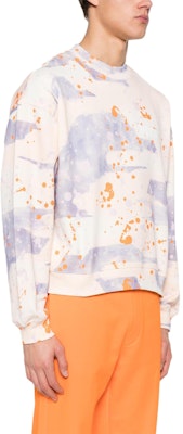 MSGM 페인트 스플래터 코튼 크루넥 스웨트셔츠 라이트 베이지. 3640MM122247092-BEIGE Purchase MSGM 페인트 스플래터 코튼 크루넥 스웨트셔츠 라이트 베이지. 3640MM122247092-BEIGE