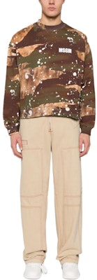 MSGM 페인트 스플래터 니트 텍스처 오버사이즈 맨투맨 멀티컬러 남성. 3640MM122247092-37 Lookbook MSGM 페인트 스플래터 니트 텍스처 오버사이즈 맨투맨 멀티컬러 남성. 3640MM122247092-37