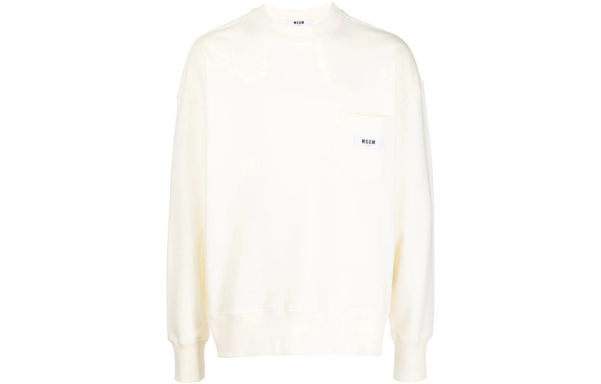 MSGM Plain Crewneck Pullover Long Sleeve Sweatshirt 3340MM176227799-02