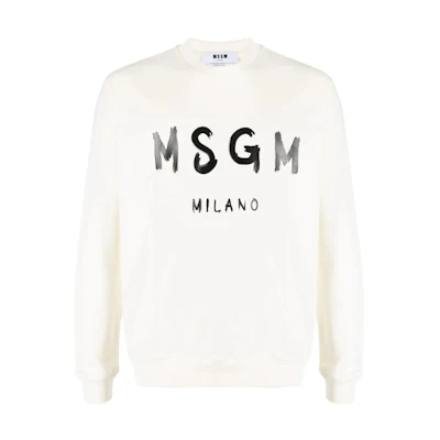 MSGM Printed Cotton Sweatshirt 2000MM513200000-IVORY