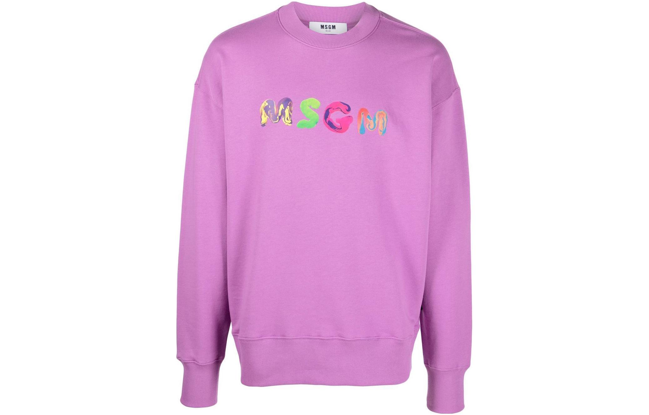 MSGM Pullover Crewneck Sweatshirt with Front Letter Print 3340MM175227799-72