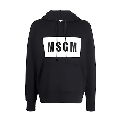 MSGM Pullover Letter Logo Hoodie Black Long Sleeve 2000MM525200000-99