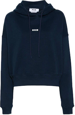 MSGM 短标志印花宽松连帽衫 海军蓝 3641MDM509247000-NAVY Buy MSGM 短标志印花宽松连帽衫 海军蓝 3641MDM509247000-NAVY