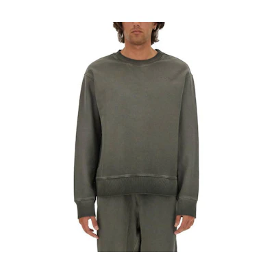 MSGM Solid Color Crewneck Oversized Sweatshirt Green () 3740MM99-247587-98
