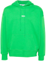 MSGM Solid Color Hoodie with Logo Print Men’s Lime Green 3640MM509247000 MSGM Solid Color Hoodie with Logo Print Men’s Lime Green 3640MM509247000