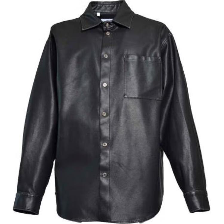 MSGM Solid Color Single-Breasted Jacket Black Long Sleeve Outerwear 3740ME22L24762299