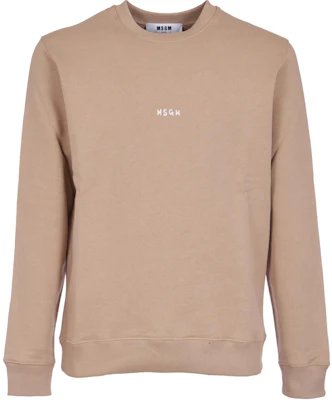 MSGM Solid Logo Crewneck Pullover Oversized Sweatshirt Khaki 3640MM55-1247000-23 Buy MSGM Solid Logo Crewneck Pullover Oversized Sweatshirt Khaki 3640MM55-1247000-23