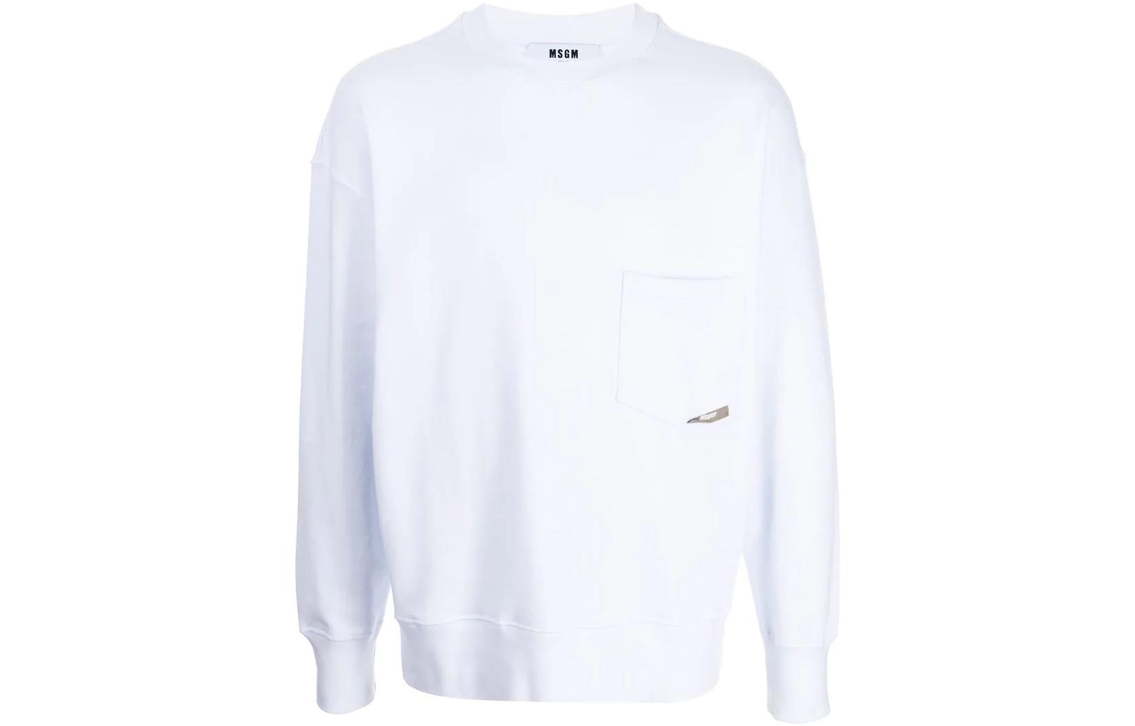MSGM Solid Pocket Crewneck Sweatshirt Men 3140MM169217599-01