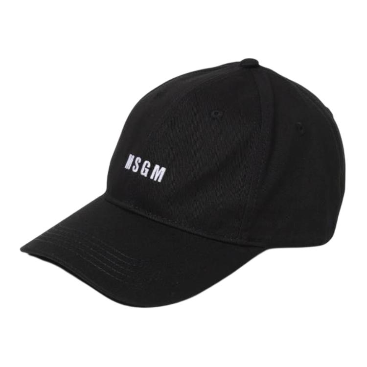 MSGM Solid Polyester Baseball Cap Black 3641MDL0624727399