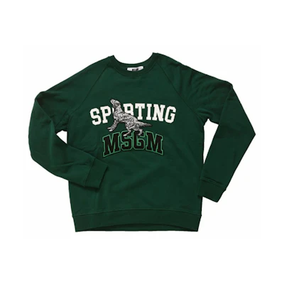 MSGM Sporting Embroidered Pullover Sweatshirt Green () 2340MM88-174778-038