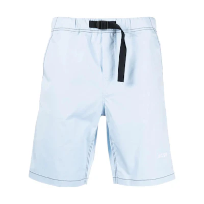 MSGM SS22 Contrast Stitch Casual Shorts Light Blue 3240MB05X227004-84