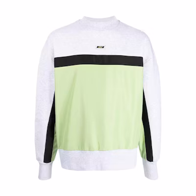 MSGM SS22 Colorblock Crewneck Pullover Sweatshirt White () 3145MM0421772394-31