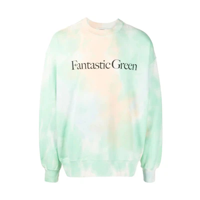MSGM SS22 Floral Graphic Print Crewneck Long Sleeve Sweatshirt 3240MM197227289033