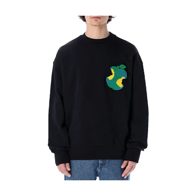 MSGM SS22 Graphic Crewneck Long Sleeve Sweatshirt Black () 3240MM196227289-99