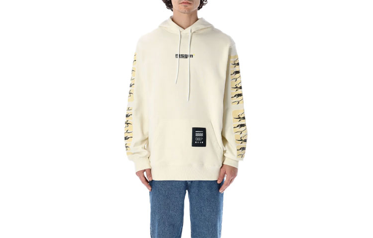 MSGM SS22 Logo Print Hoodie Off-White 3240MM99227299-03