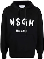 MSGM SS22 Logo Print Long Sleeve Hoodie Black. 2000MM51520000199 MSGM SS22 Logo Print Long Sleeve Hoodie Black. 2000MM51520000199
