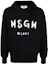 Order MSGM SS22 로고 프린트 롱슬리브 후드티 블랙. 2000MM51520000199