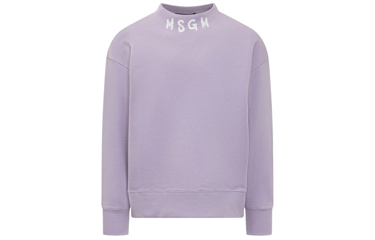 MSGM SS22 Purple Crewneck Long Sleeve Sweatshirt 3240MM97227299-70