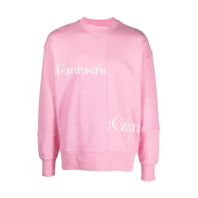 MSGM SS23 Pink Crewneck Sweatshirt with Logo Print Unisex 3346MM1622797712
