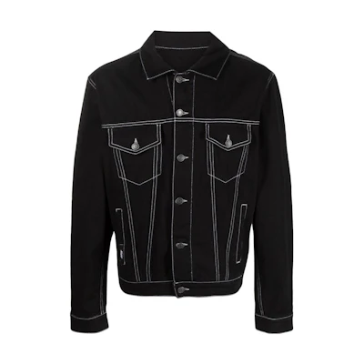 MSGM SS23 Solid Color Single-Breasted Long Sleeve Jacket Black 3440MH48T237289-99