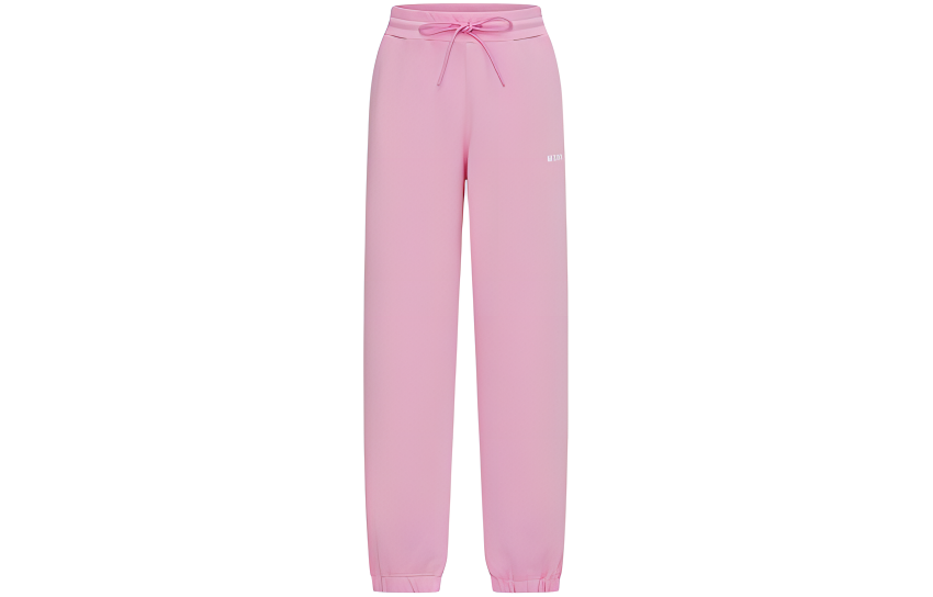MSGM SS24 Logo Print Pink Drawstring Casual Pants Unisex. 2000MDP500200000-12