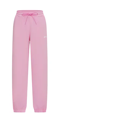 MSGM SS24 Logo Print Pink Drawstring Casual Pants Unisex. 2000MDP500200000-12