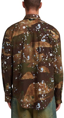 Camisa Hombre MSGM SS24 Camo Splatter Verde Militar Manga Larga Cuello Alto 3640ME04-247050-37 Shop Camisa Hombre MSGM SS24 Camo Splatter Verde Militar Manga Larga Cuello Alto 3640ME04-247050-37