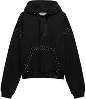 MSGM Studded Logo Embroidered Drawstring Hoodie Black () 3740MM75247795-BLACK MSGM Studded Logo Embroidered Drawstring Hoodie Black () 3740MM75247795-BLACK