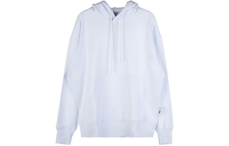 MSGM White Hoodie with Letter Print Long Sleeves 3640MP79247001-02