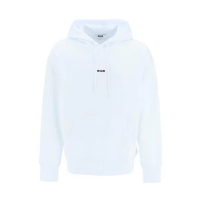 MSGM White Logo Printed Hoodie 2000MM5092-0000001