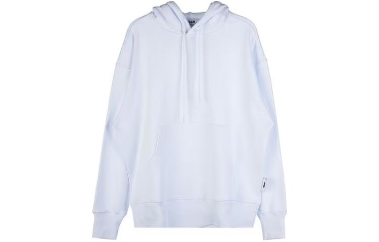 MSGM White Logo Pullover Hoodie Long Sleeve 3340MM74-227799-01