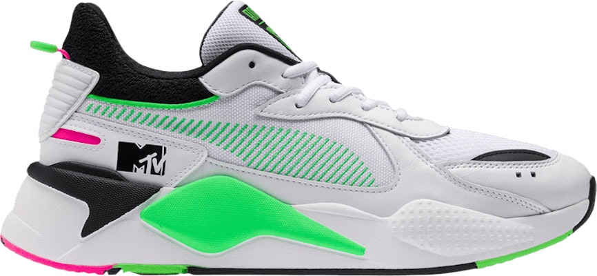 MTV x Puma RS X Tracks 80s White Fluro Green 371841 01