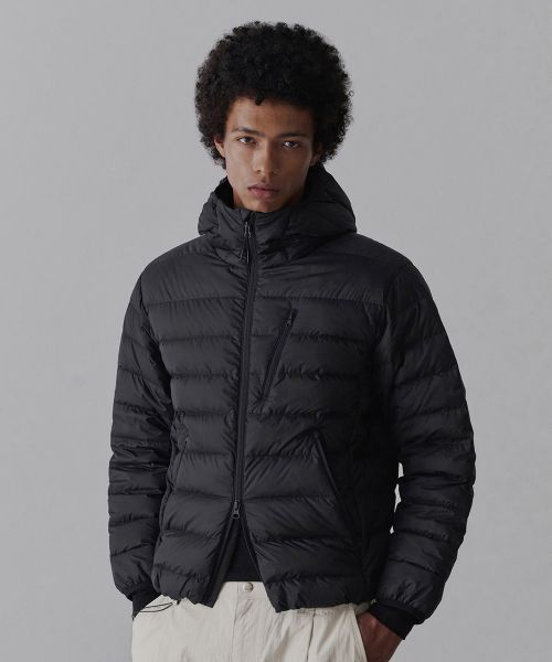 MUSINSA STANDARD [City Leisure] Hooded Lightweight Down Jacket [Black] MMDDJAZ01-BK