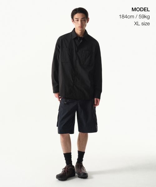 Order Musinsa Standard [City Leisure] 轻量宽松尼龙衬衫 [黑色] MMESL3Z02-BK