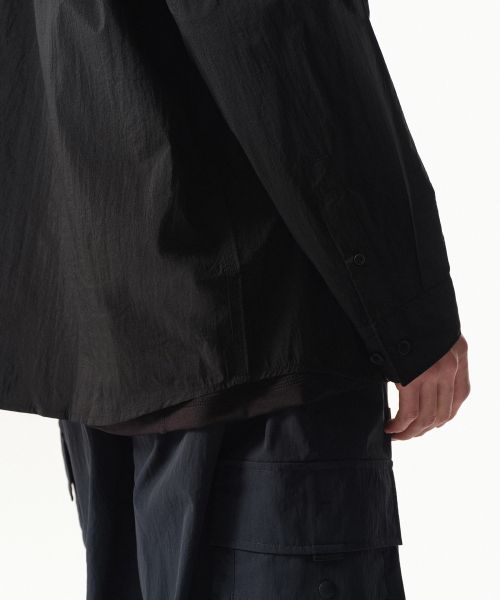 Cheap Musinsa Standard [City Leisure] 轻量宽松尼龙衬衫 [黑色] MMESL3Z02-BK