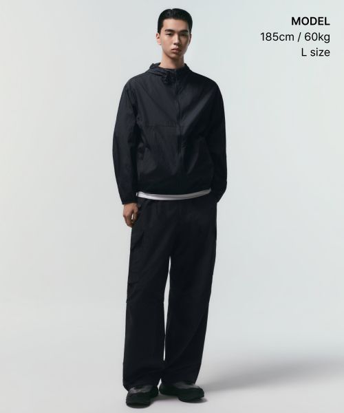 Order MUSINSA STANDARD [City Leisure] Lightweight Packable Windbreaker Jacket [Black] MMDJJ5Z81-BK