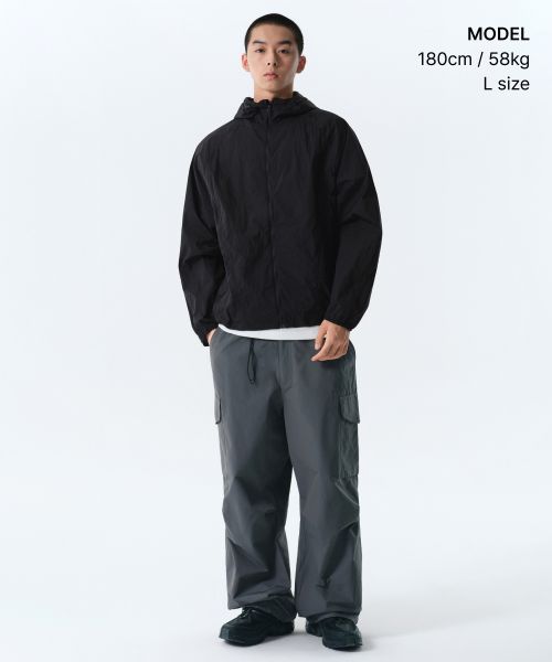 Order MUSINSA STANDARD [City Leisure] Sheer Windbreaker Jacket [Black] MMDJJ5Z02-BK