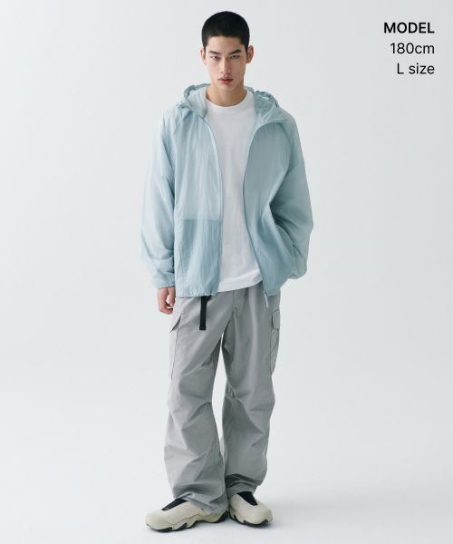 Order MUSINSA STANDARD [City Leisure] Sheer Windbreaker Jacket [Cloudy Blue] MMDJJ5Z02-CY