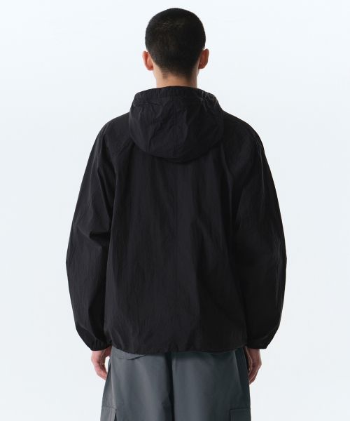 Lookbook MUSINSA STANDARD [City Leisure] Sheer Windbreaker Jacket [Black] MMDJJ5Z02-BK