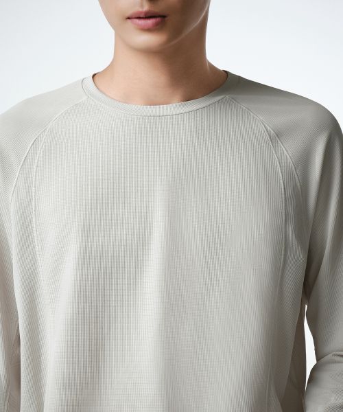 Shop Musinsa Standard [City Leisure] Trail Long-Sleeve T-Shirt [Stone White] MMFTL9D34-SW