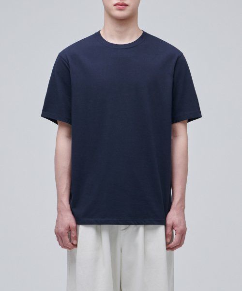 Order MUSINSA STANDARD [Cool Standard] Basic Crew Neck T-Shirt [Navy] MMBTS6Z10-NA