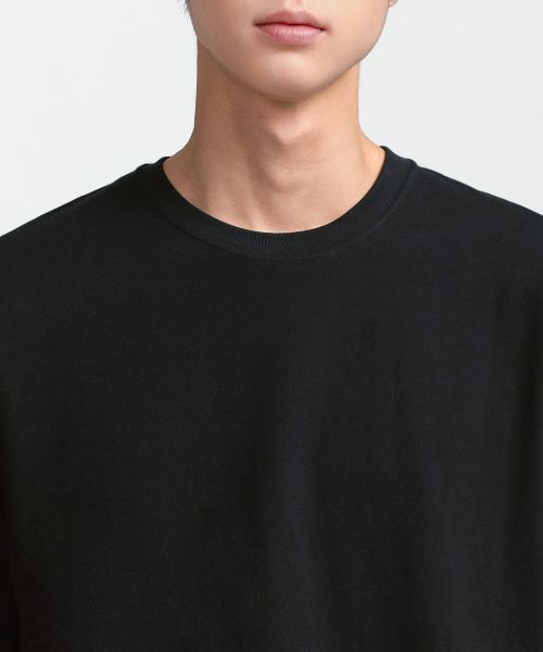 Shop MUSINSA STANDARD [Cool Standard] Basic Crew Neck T-Shirt [Black] MMBTS6Z10-BK