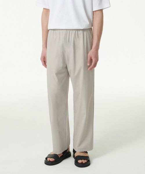 MUSINSA STANDARD [Cool Standard] Cooling Wide Banding Pants [Dusty Cream] MMBPC5Z03-UC