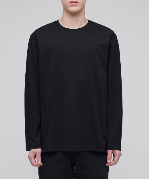 Order MUSINSA STANDARD [クール スタンダード] クルーネック 長袖Tシャツ [ブラック] MMJTL5Z18-BK
