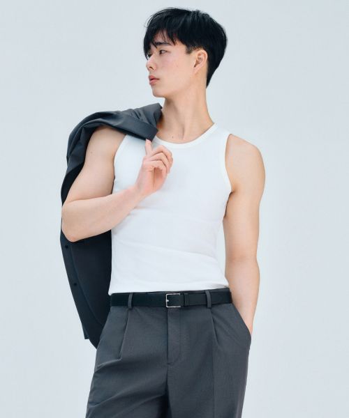 Lookbook MUSINSA STANDARD [Cool Standard] Essential Tank Top [White] MMFTE6A32-WH