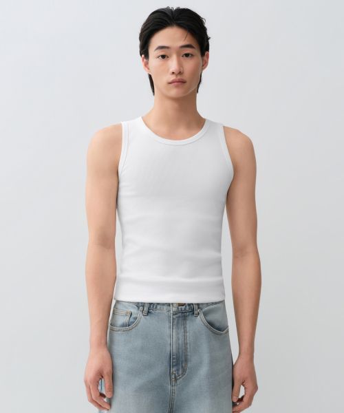 Purchase MUSINSA STANDARD [Cool Standard] Essential Tank Top [White] MMFTE6A32-WH