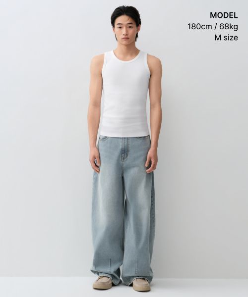 Details for MUSINSA STANDARD [Cool Standard] Essential Tank Top [White] MMFTE6A32-WH