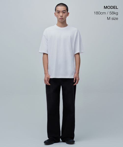 Order MUSINSA STANDARD [Cool Standard] Oversized Crew Neck T-Shirt [White] MMBTS6Z11-WH