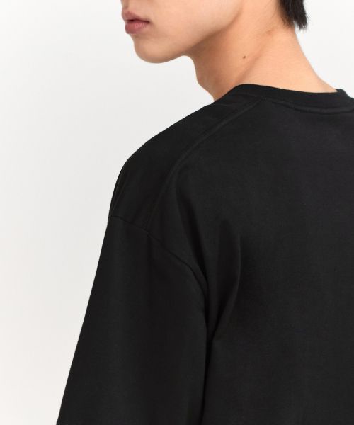 Details for MUSINSA STANDARD [Cool Standard] Oversized Crew Neck T-Shirt [Black] MMBTS6Z11-BK